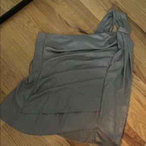 Elegant Gray One-Shoulder Top